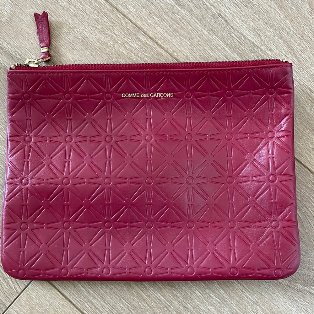 Comme des garçon star embossed pouch